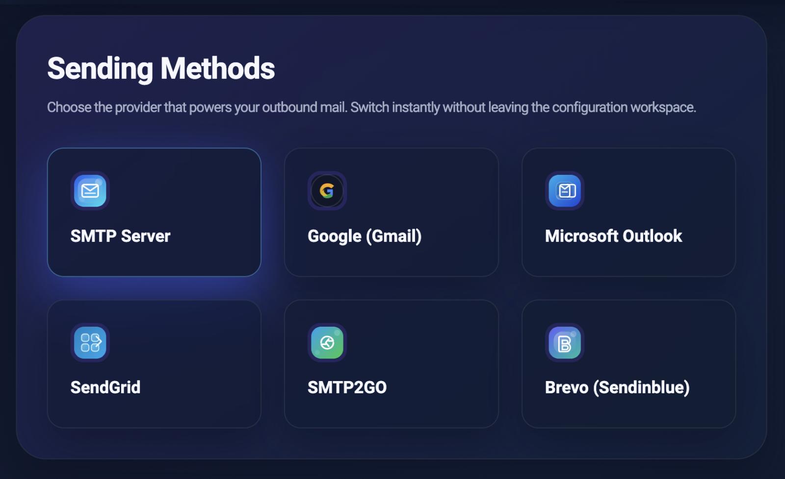 Joomla EasySMTP supported SMTP, Gmail, Microsoft 365 and API email providers